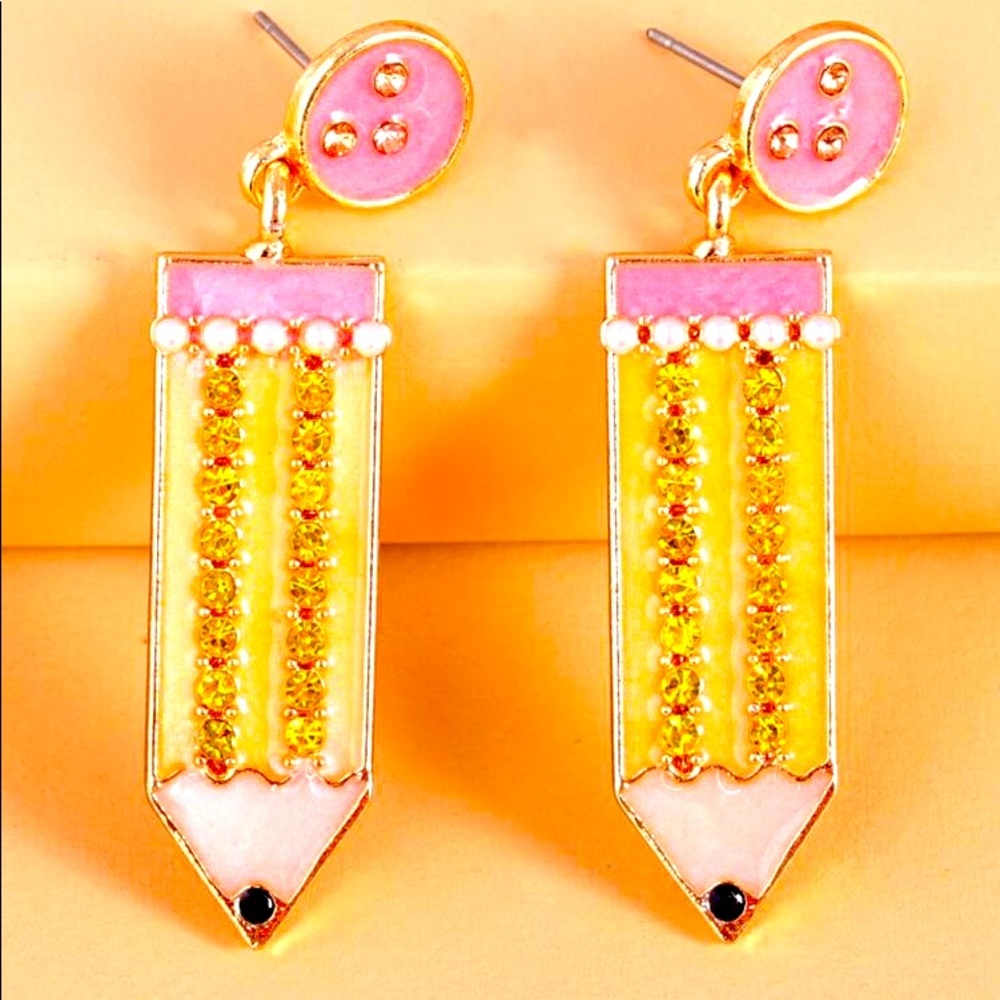 Pencil Dangling Earrings